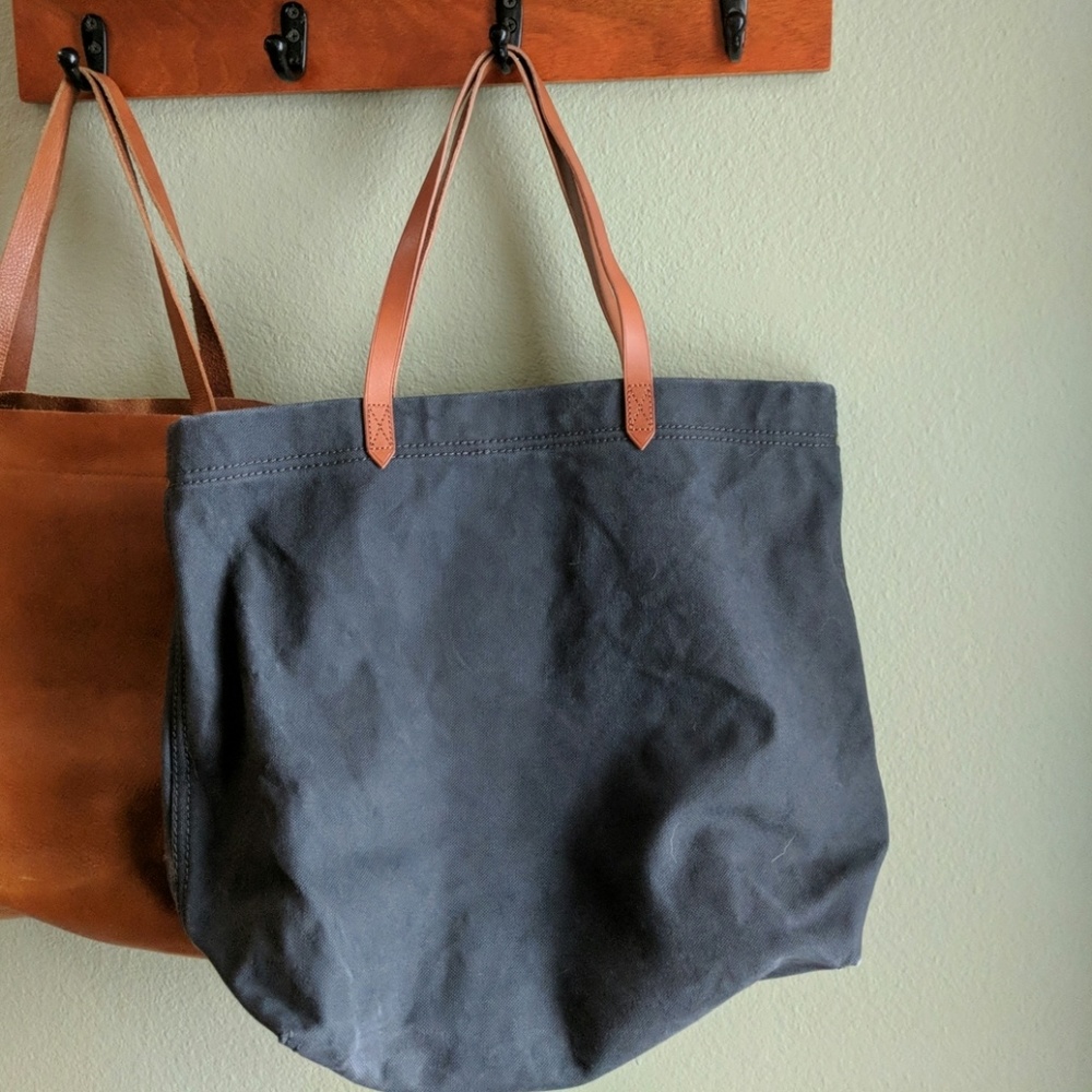 Black Canvas Madewell Transport Tote